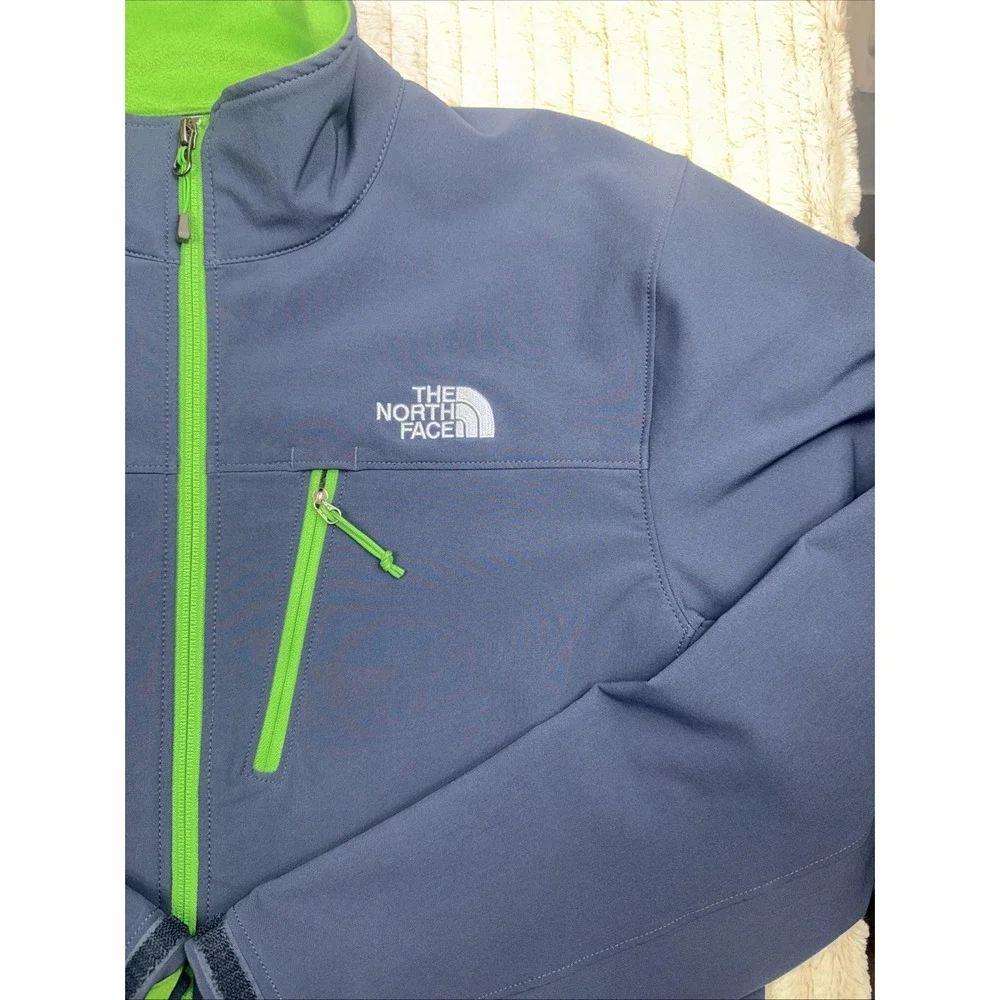 The‎ North Face Jacket Mens Med Blue Apex Pneumatic Softshell Windwall NWOT Mint